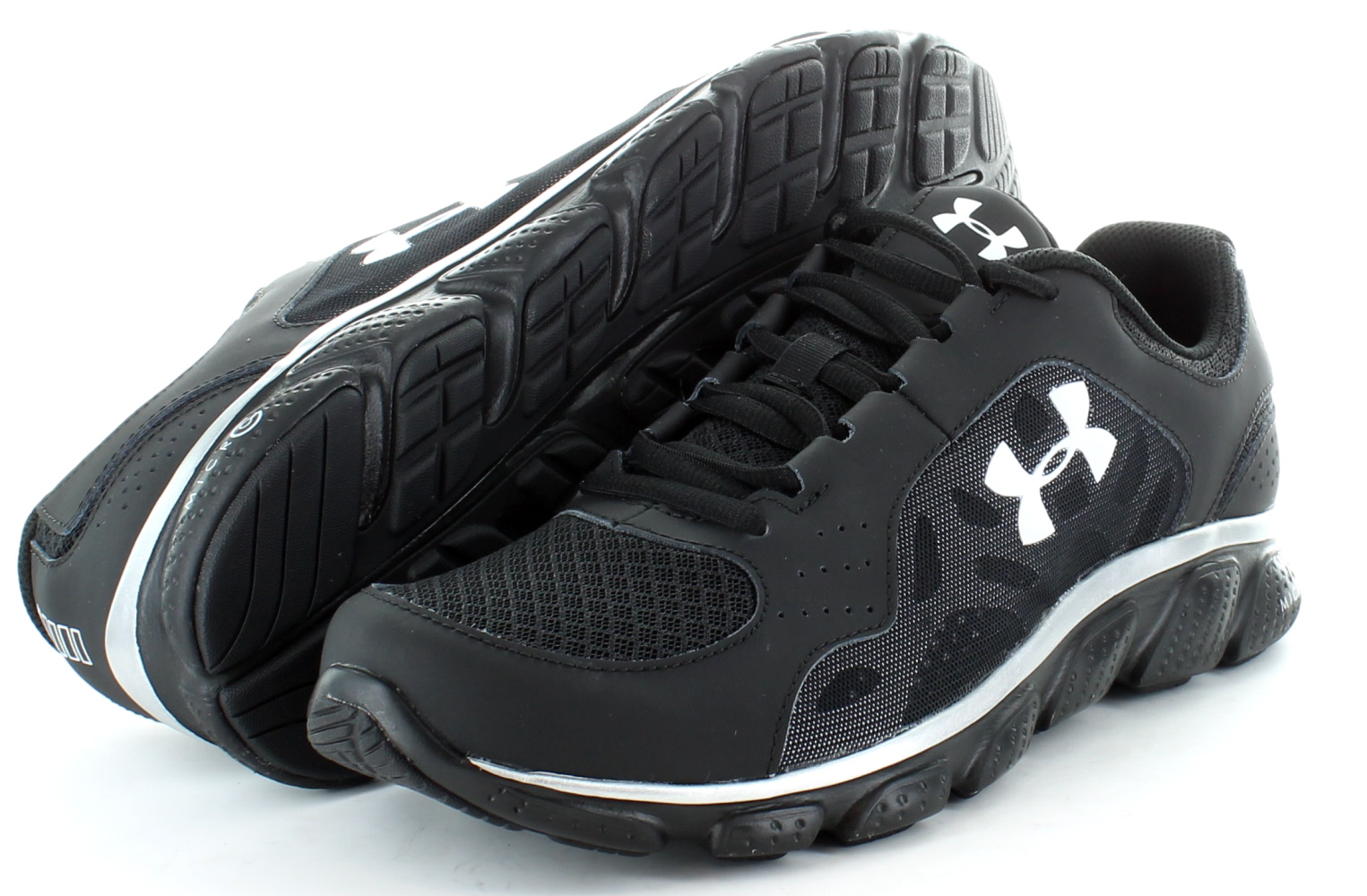 Under Armour Mens Micro G Assert IV Running Shoes Black 7 8 9 10 11