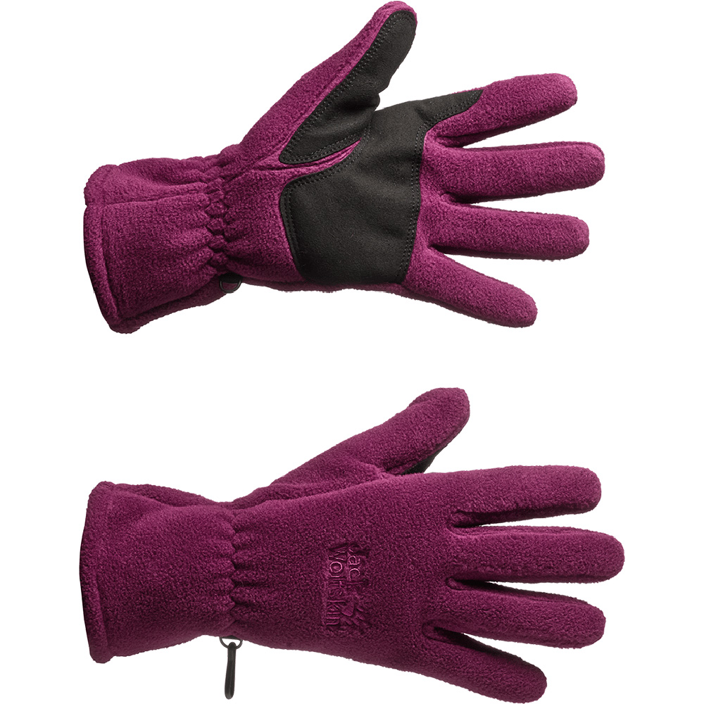 Jack Wolfskin Ladies Artist Lightweight Fleece Winter Gloves Pink