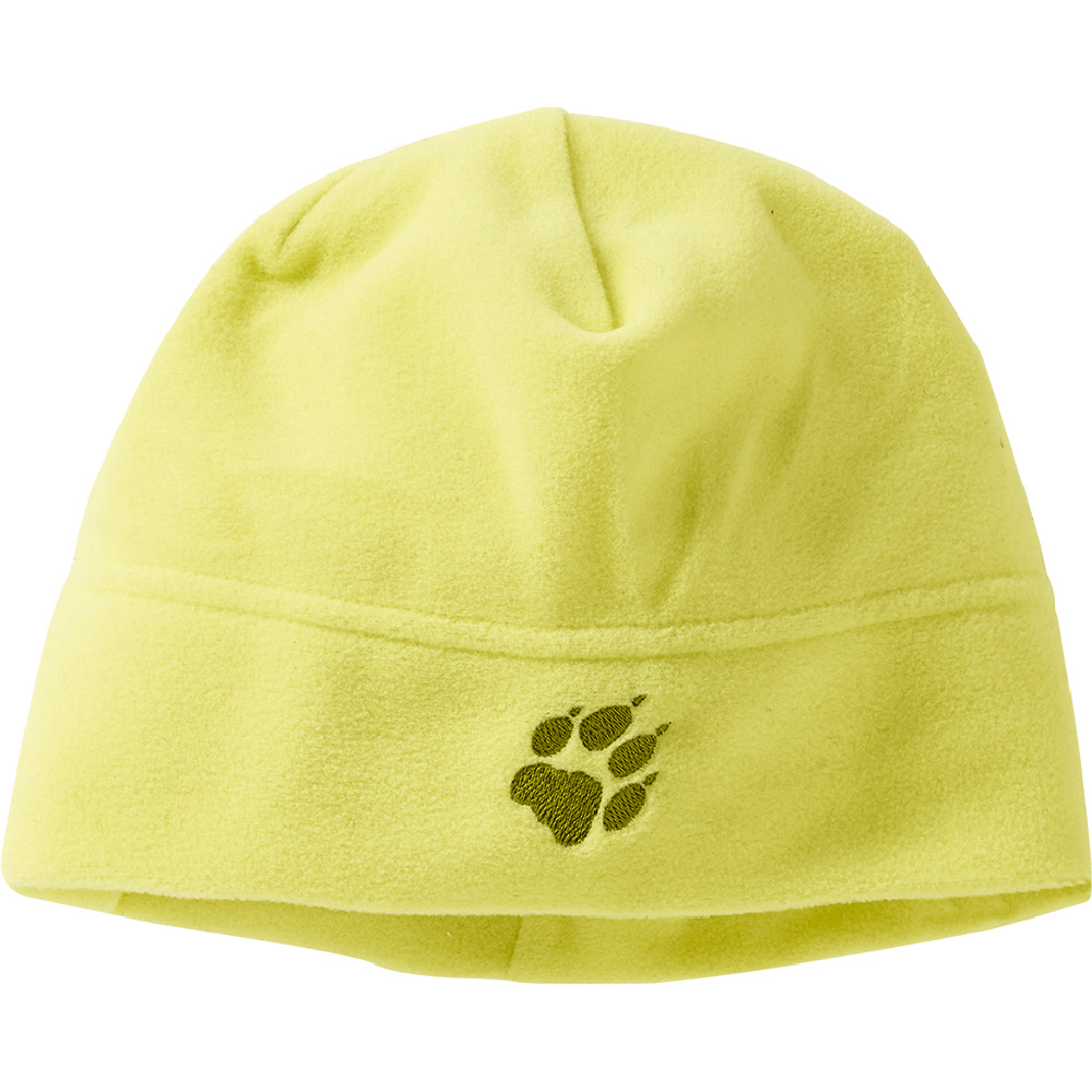 Jack Wolfskin Girls Real Stuff Fleece Embroidered Beanie Hat Yellow