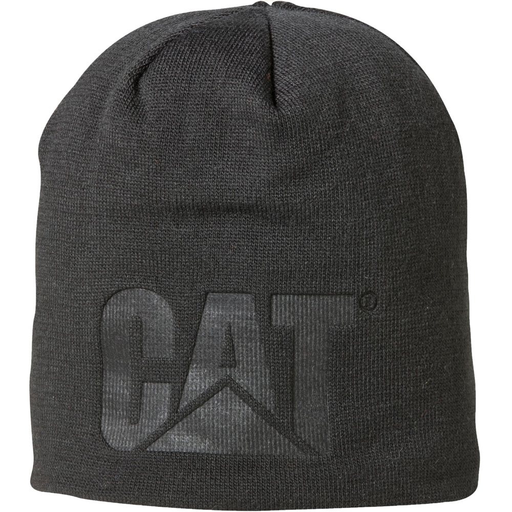 Caterpillar Mens Trademark Knitted Logo Hat Black