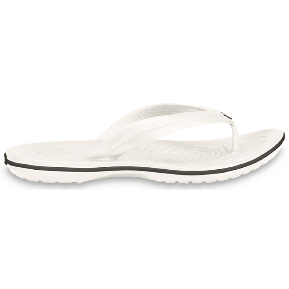 Crocs Mens Crocband Flip Croslite Flip Flop Sandal White