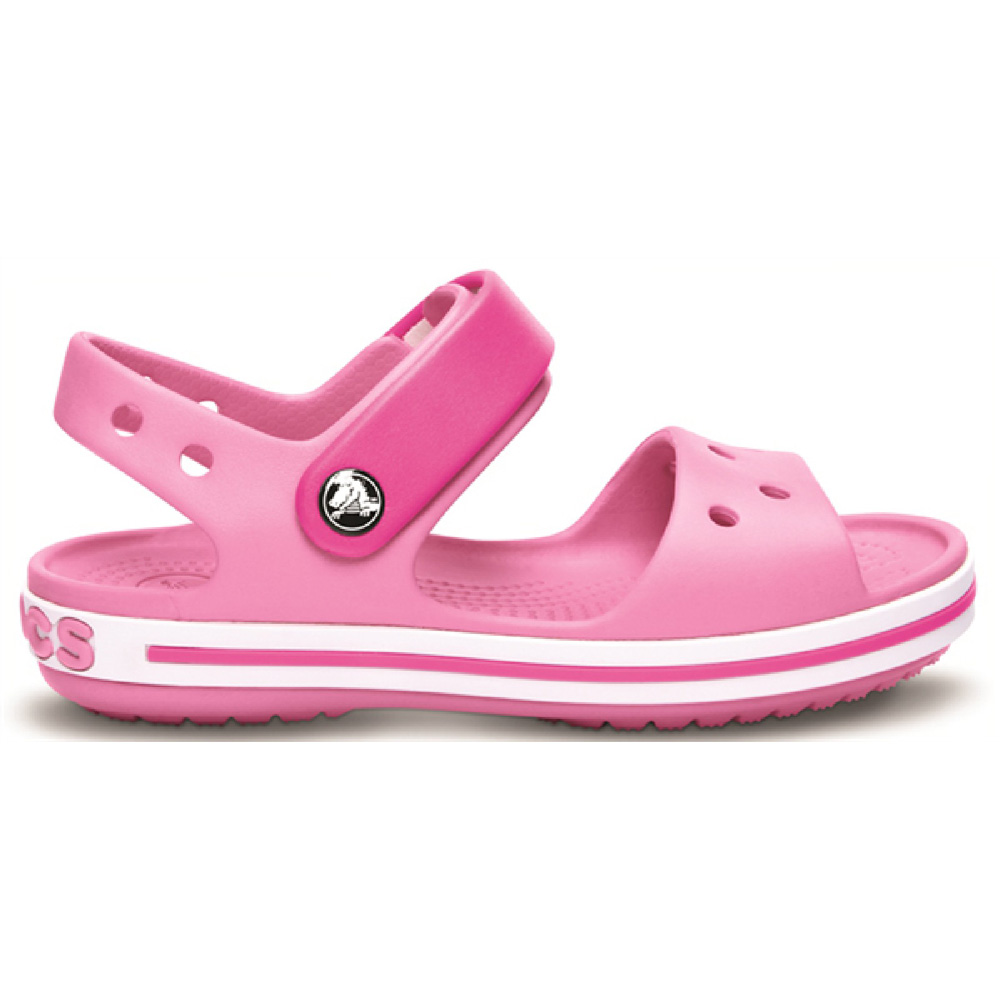 Crocs Girls Crocband Slip On Molded Croslite Anklestrap Sandals Pink