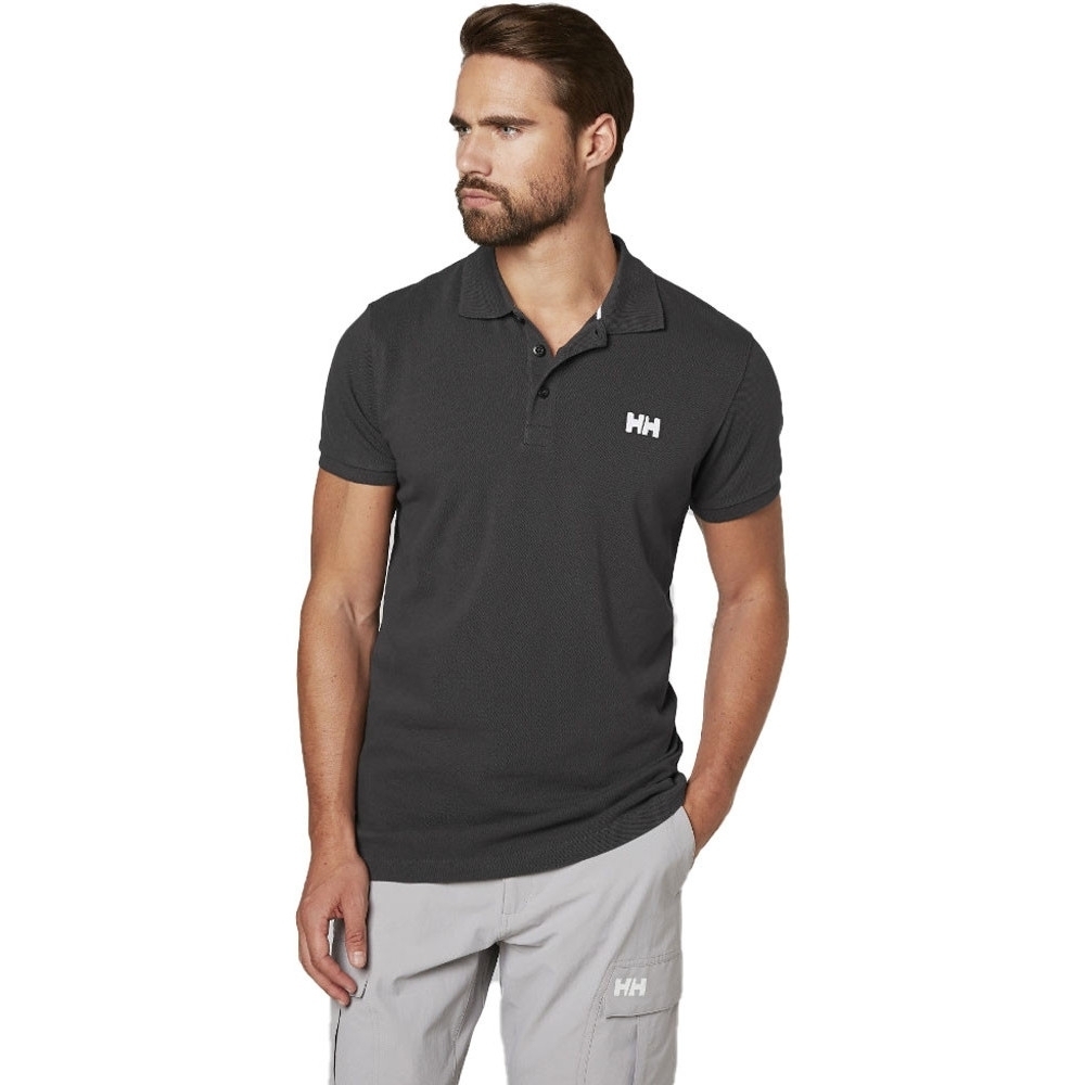 Helly Hansen Mens Logo Transat Casual Short Sleeve Cotton Polo Shirt S - Chest 37-39.5’ (94-100cm)