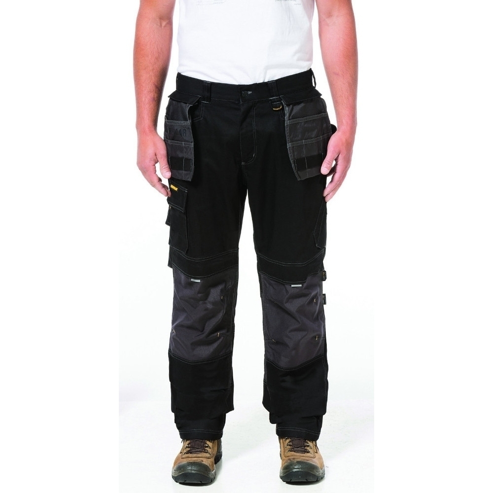 CAT Workwear Mens H2O Defender Reflective Durable Work Trousers Pants 30L - Waist 30’, Inside Leg 34’