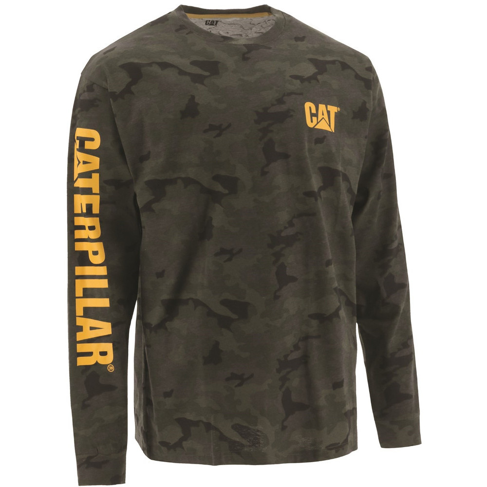 Caterpillar Mens Trademark Banner Long Sleeve T Shirt S - Chest 34-37’ (87 - 94cm)
