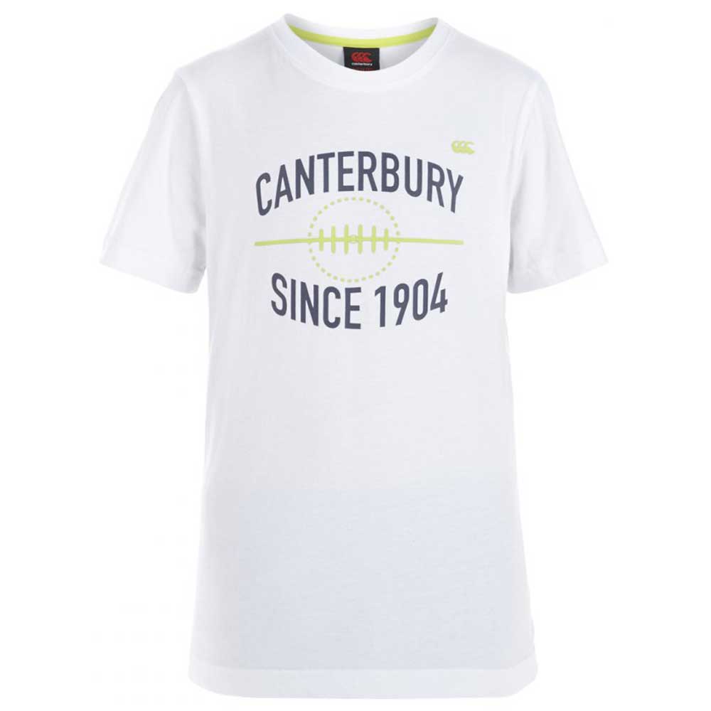 Canterbury Boys Rugby Ball Tee Cotton T Shirt E746250 White