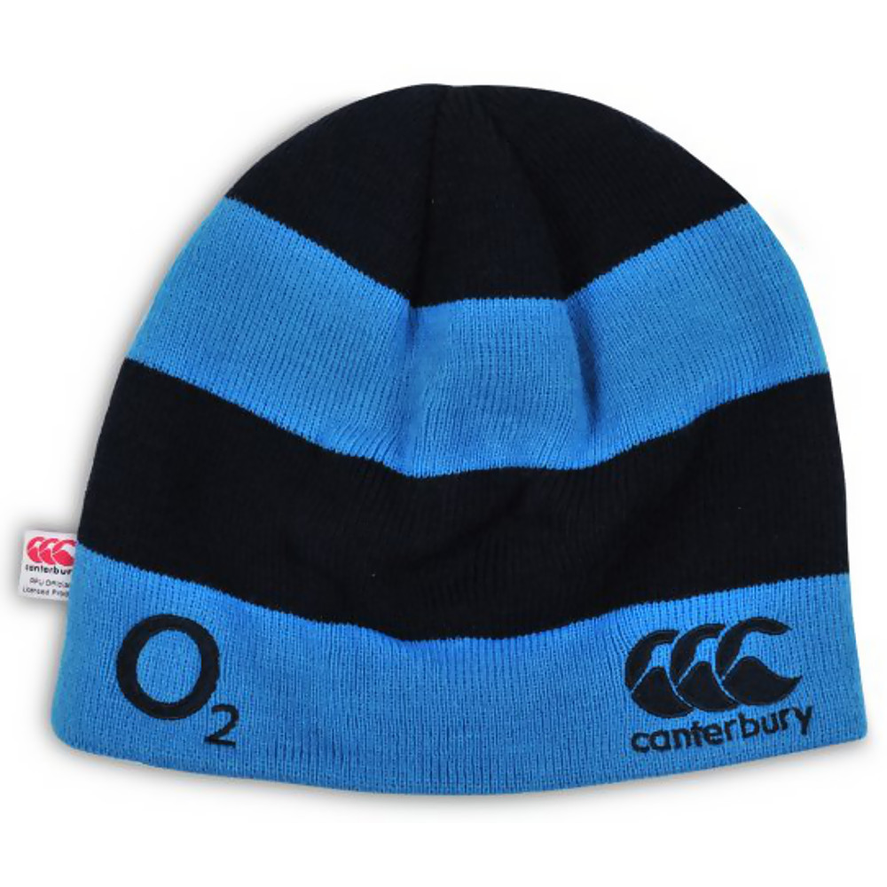 Canterbury Mens England Striped Acrylic Logo Sports Beanie Hat One Size