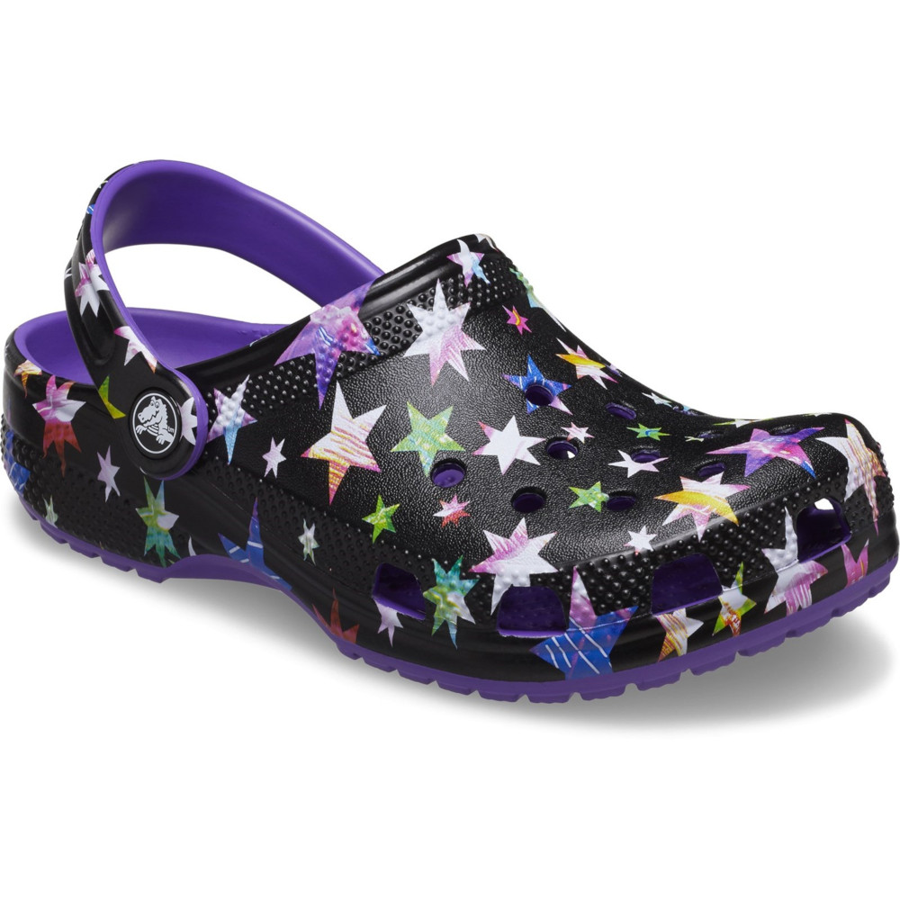 Crocs Girls Classic Star Print Slip On Clogs Sandals UK Size 9 (EU 25-26)