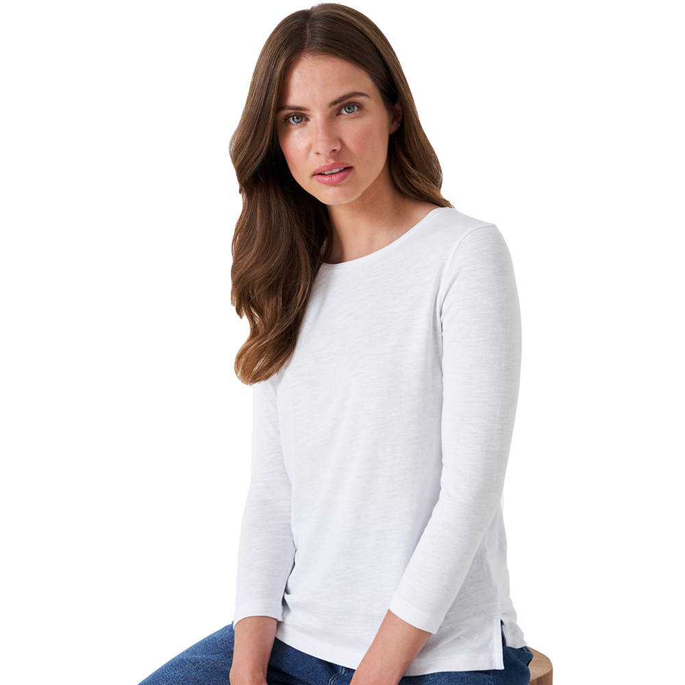 Crew Clothing Womens Long Sleeve Perfect Cotton Slub T Shirt 18- Bust 41.5-43’