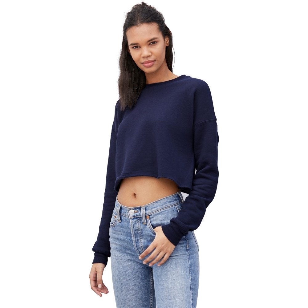 Cotton Addict Womens/Ladies Cropped Crew Fleece Sweatshirt S - UK Size 8