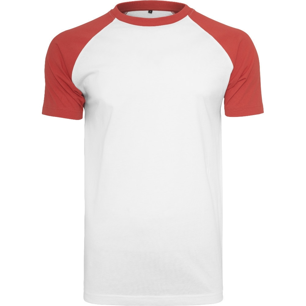 Cotton Addict Mens Raglan Contrast Short Sleeve T Shirt 2XL - Chest 47’ (119.38cm)