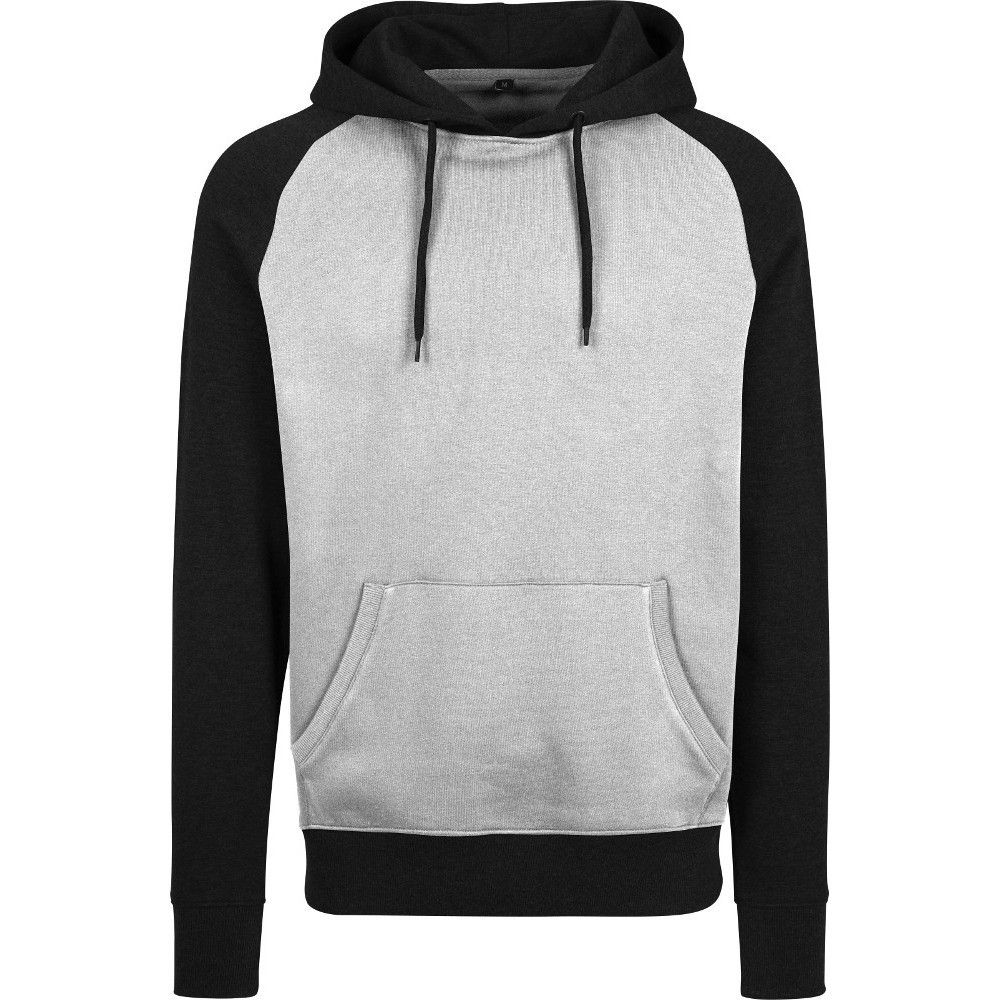 Cotton Addict Mens Contrast Raglan Cotton Hoodie Sweatshirt S - Chest 42’ (106.68cm)