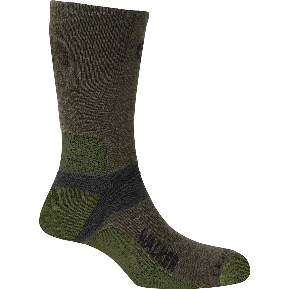 Craghoppers Ladies Rich Wool Cushioned Walking Socks Green