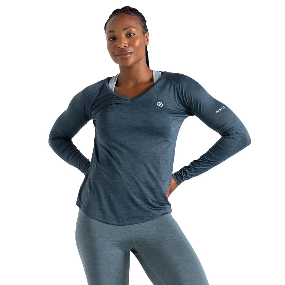 Dare 2b Womens Discern Wicking Long Sleeve Running T Shirt 20 - Bust 45’ (114cm)