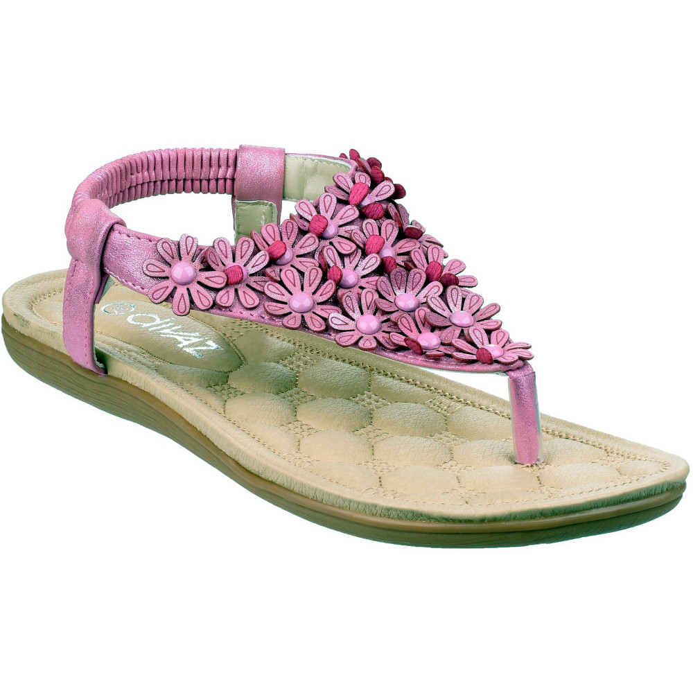 Divaz Womens/Ladies Britney Flip Flop Toe Post Floral Summer Sandals  UK Size 8 (EU 41)