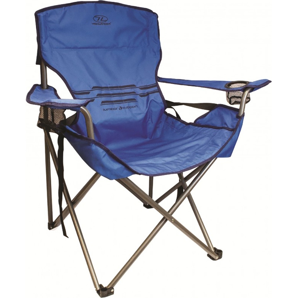 Highlander Lumbar Support Fold Away Compact Camping Chair One Size