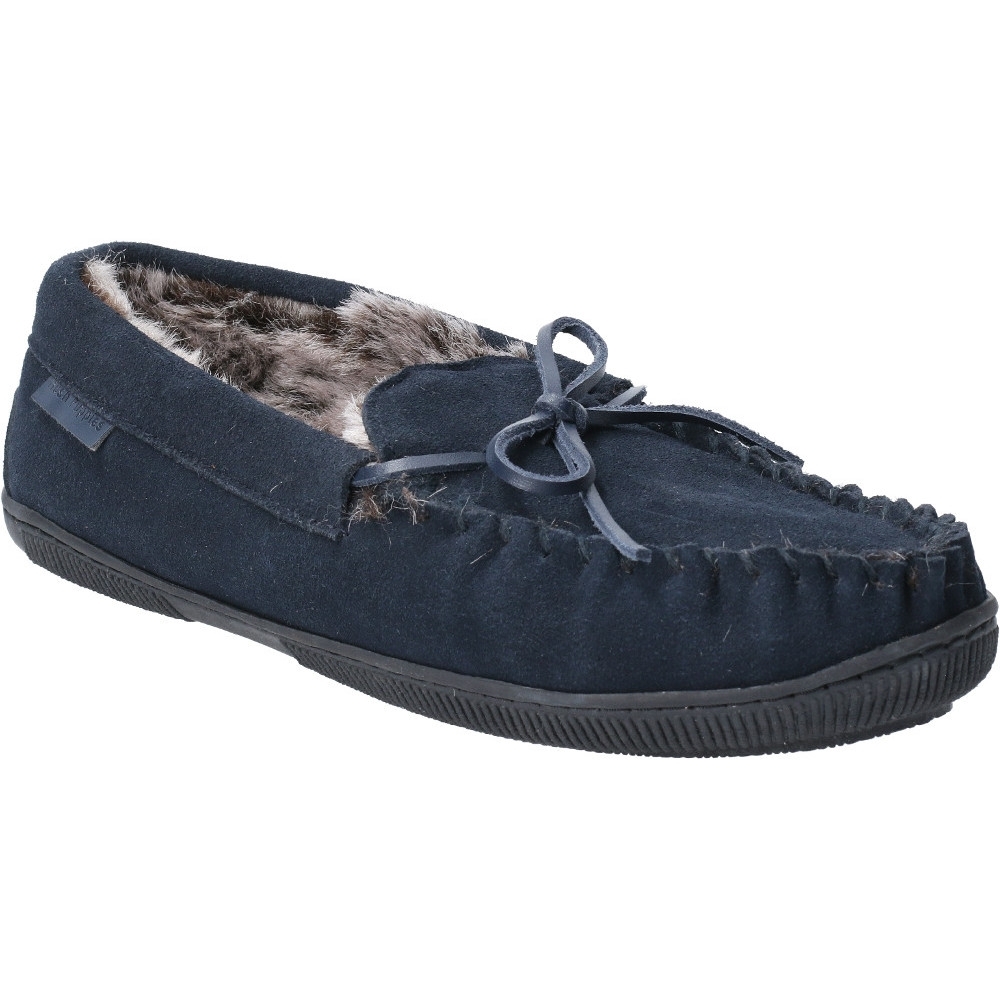 Hush Puppies Mens Ace Suede Faux Fur Lined Slip On Slippers UK Size 7 (EU 41, US 8)