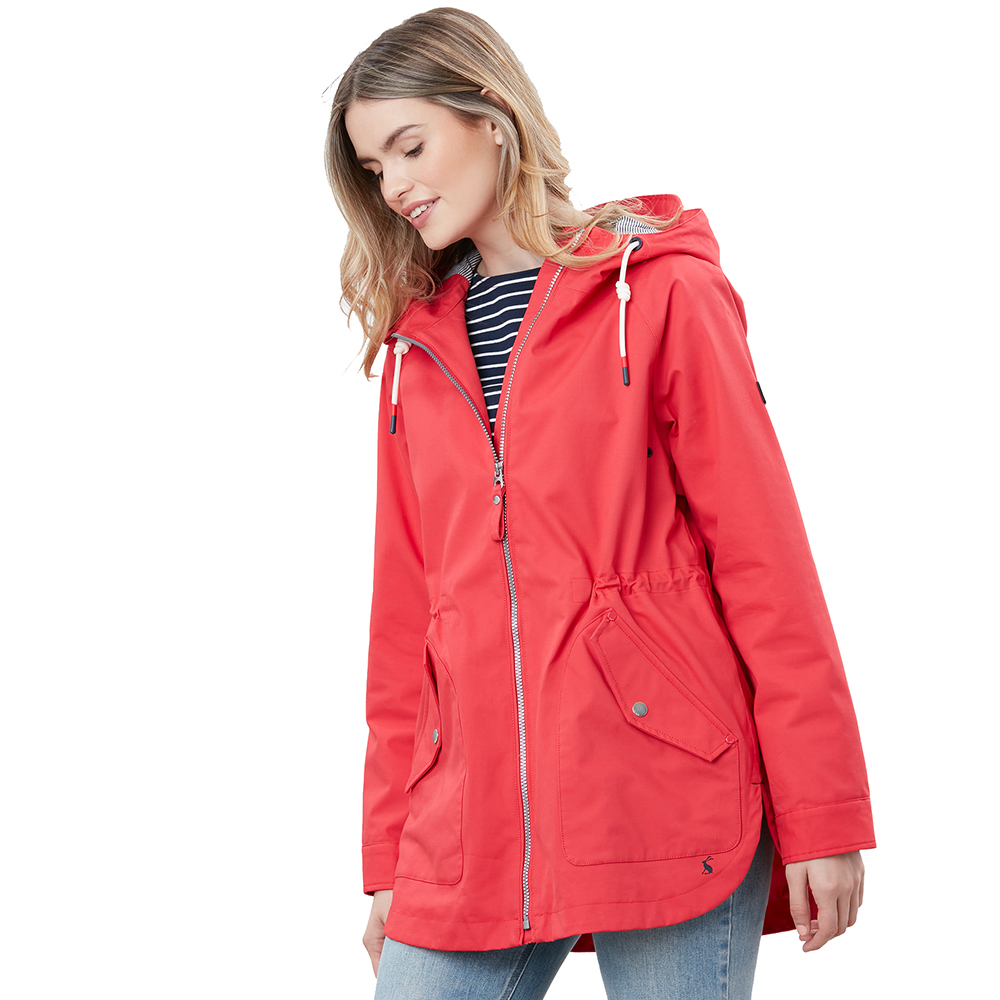 Joules Womens Shoreside Hooded Waterproof Jacket Coat UK 10- Chest 35’, (89cm)