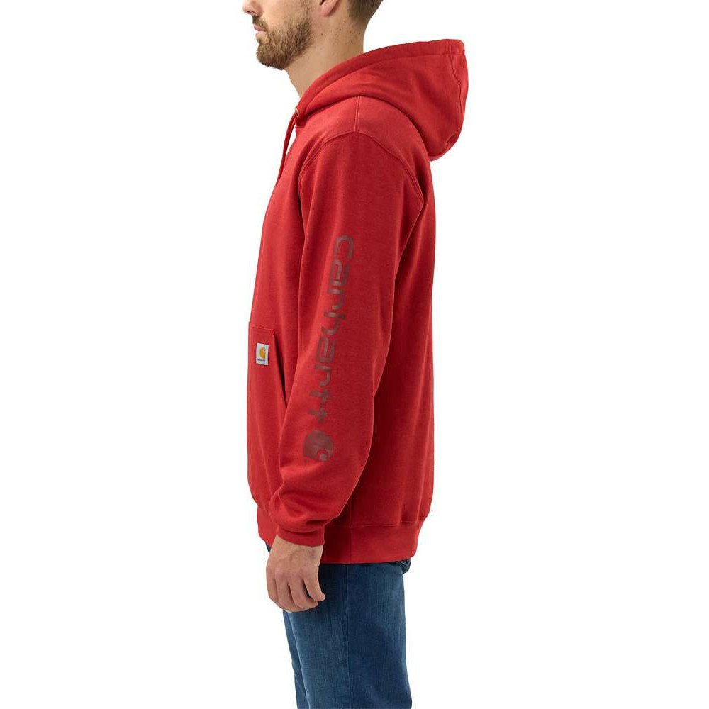 Carhartt Mens Polycotton Stretchable Sleeve Logo Hooded Sweatshirt Top L - Chest 42-44’ (107-112cm)