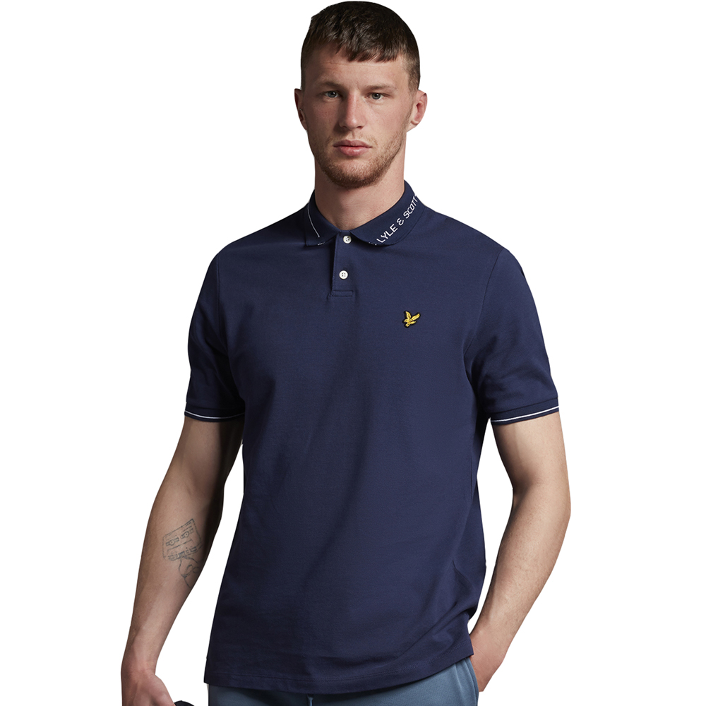 Lyle & Scott Mens Branded Ringer Short Sleeve Polo Shirt S - Chest 36-38’ (91-96cm)