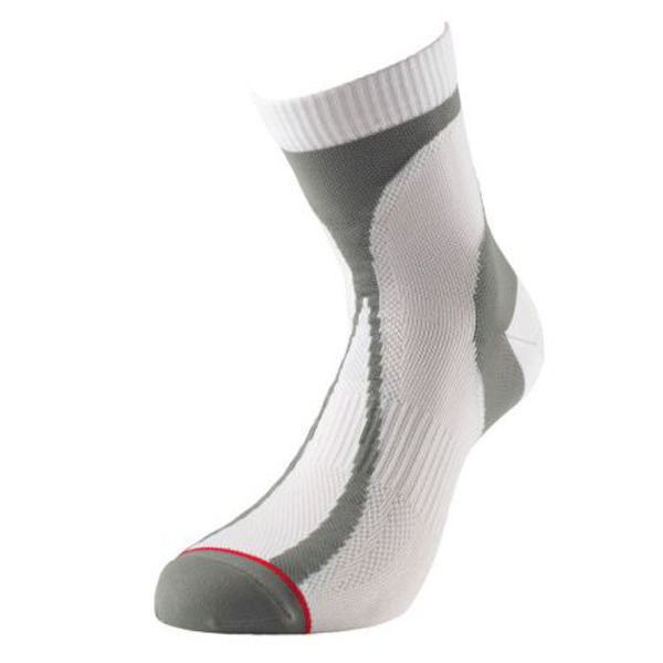 1000 Mile Mens Atheletics Padded Running Race Socks White/Grey