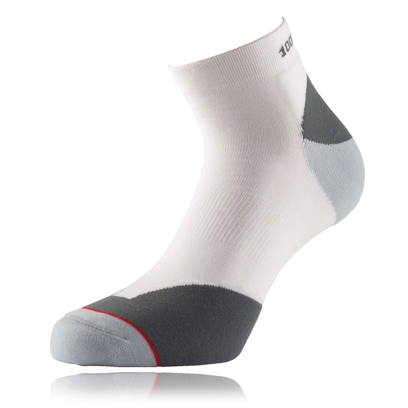 1000 Mile Womens Running Sports Fusion Padded Ankle Socks White/Grey