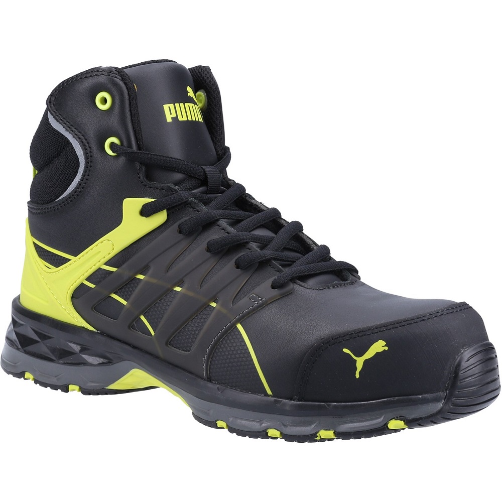 Puma Safety Mens Velocity 2.0 MID S3 Leather Safety Boots UK Size 9 (EU 43)