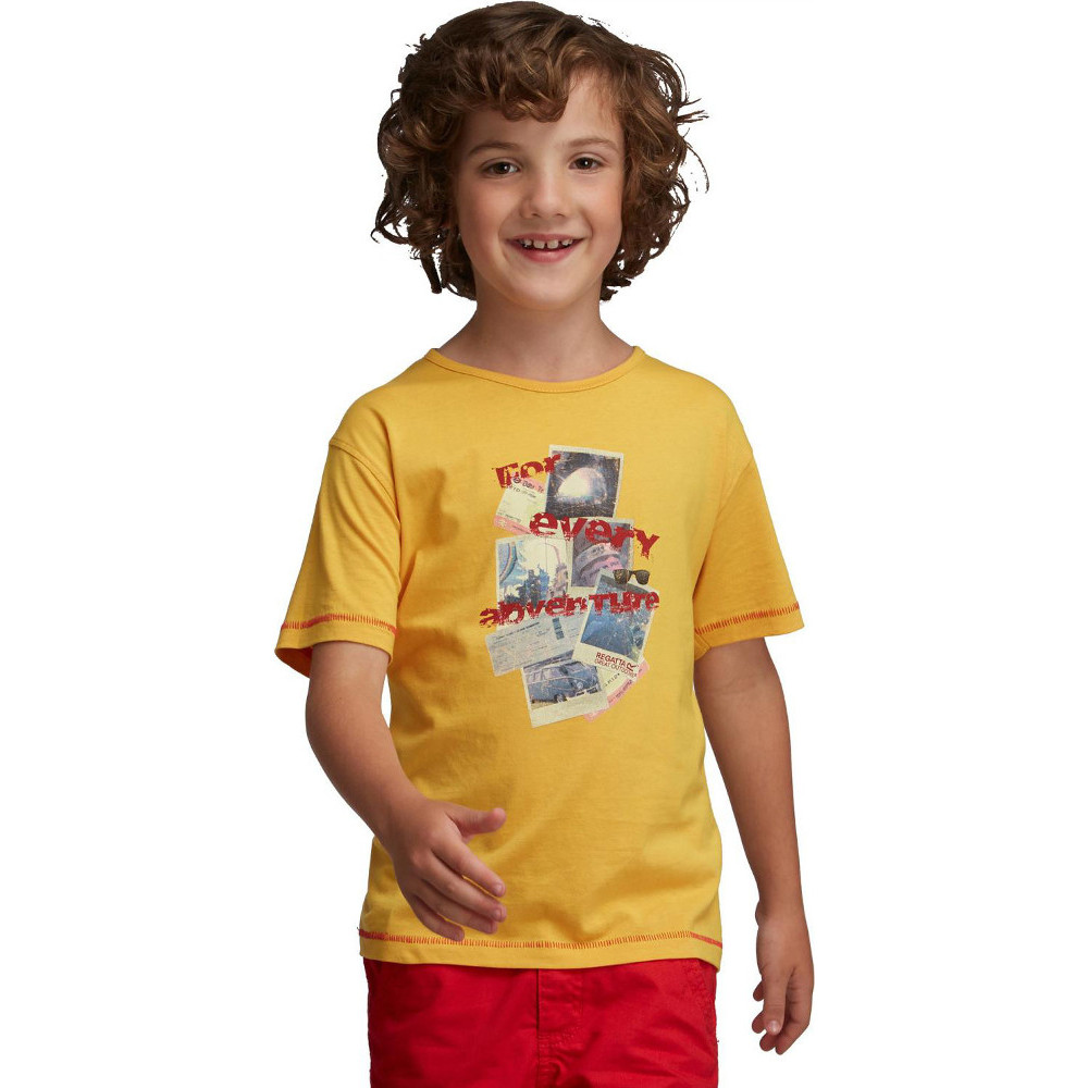 Regatta Boys Bugle Soft Cotton Graphic Printed Casual T Shirt 32' - Chest 79-83cm