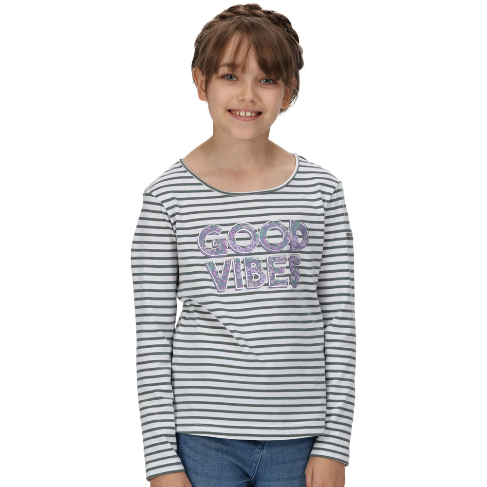 Regatta Girls Clarabee Coolweave Cotton Long Sleeve Top 13 Years- Chest 32’, (82cm)