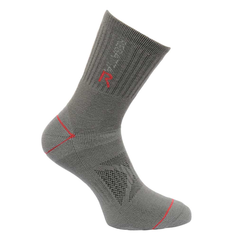 Regatta Mens Blister Protection Walking Socks Grey RMH033