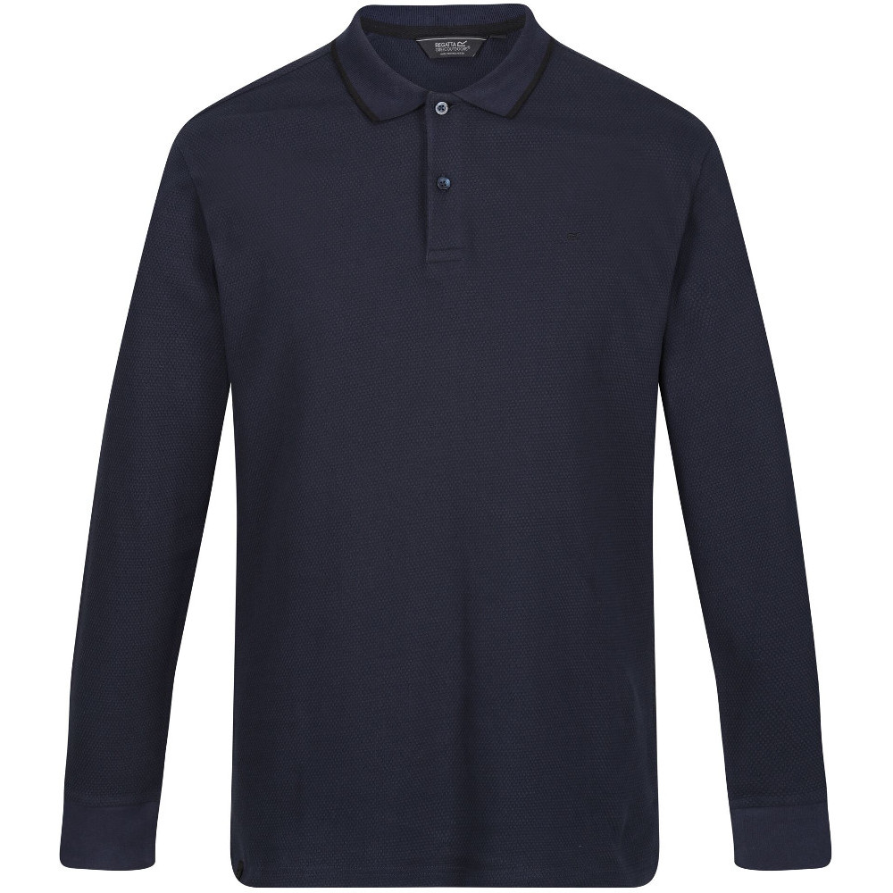 Regatta Mens Leaonzo Organic Cotton Long Sleeve Polo Shirt XL - Chest 43-44’ (109-112cm)