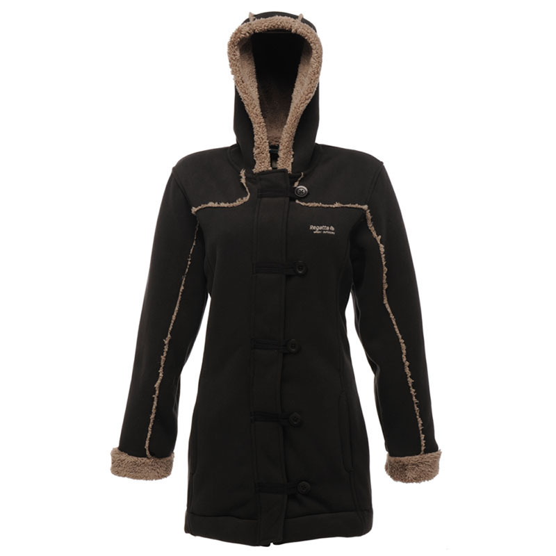 Regatta Womens Moment Hooded Micro Fleece Jacket Black Regatta Womens Moment Hooded Micro Fleece Jacket Black