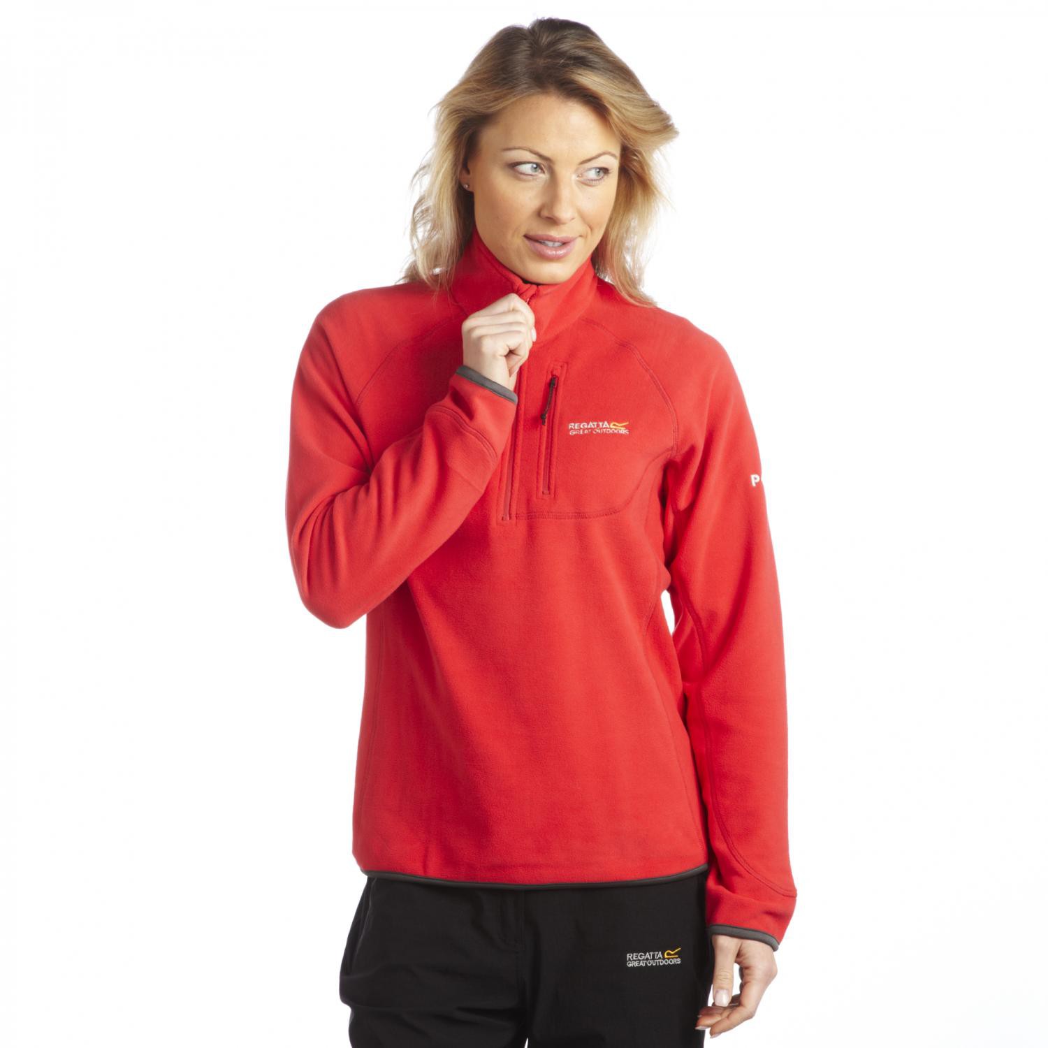 Regatta Ladies Breaktrail Half Zip Microfleece Top Jacket RWA168 Red Regatta Ladies Breaktrail Half Zip Microfleece Top Jacket RWA168 Red