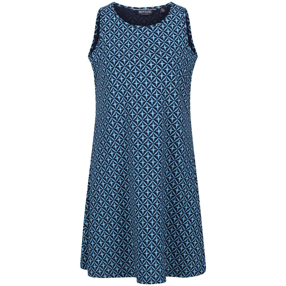 Regatta Womens Kaimana Printed Jersey Swing Silhouette Dress UK 10- Waist 27’, (68cm)