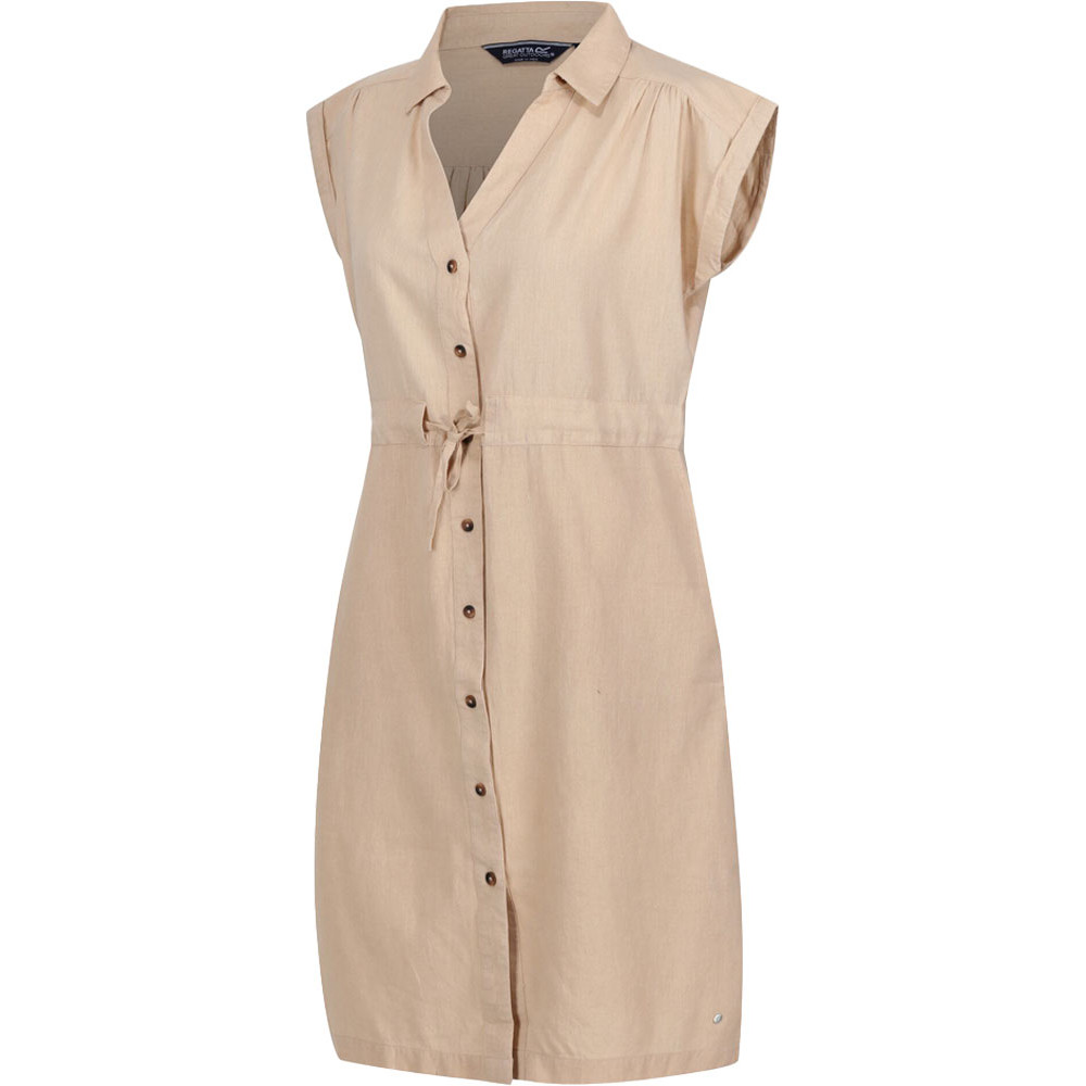 Regatta Womens Rura Sleevless Button Up Shirt Dress 14 - Waist 31’ (79cm)