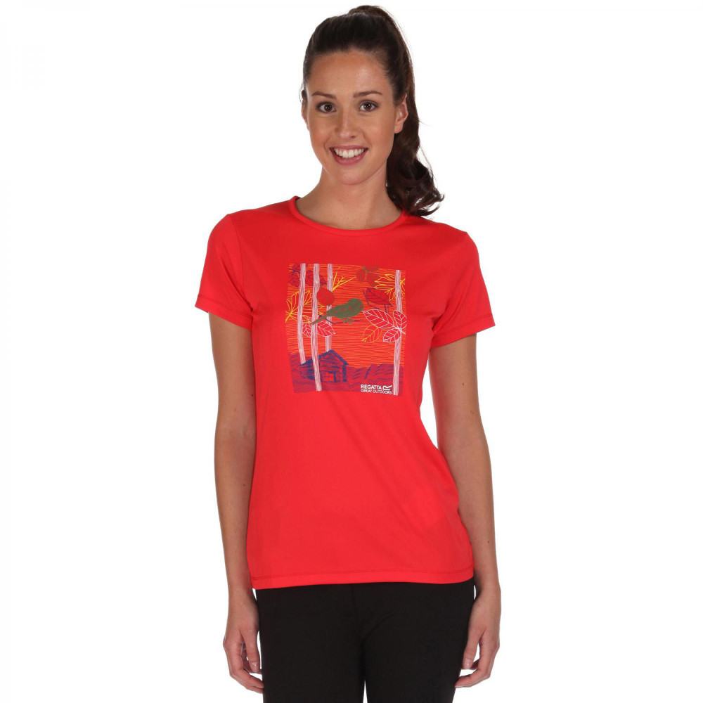 Regatta Womens/Ladies Fingal Quick Dry Active Graphic T Shirt 22 - Bust 48' (122cm)