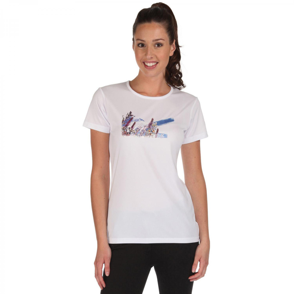 Regatta Womens/Ladies Fingal Quick Dry Active Graphic T Shirt 8 - Bust 32' (81cm)