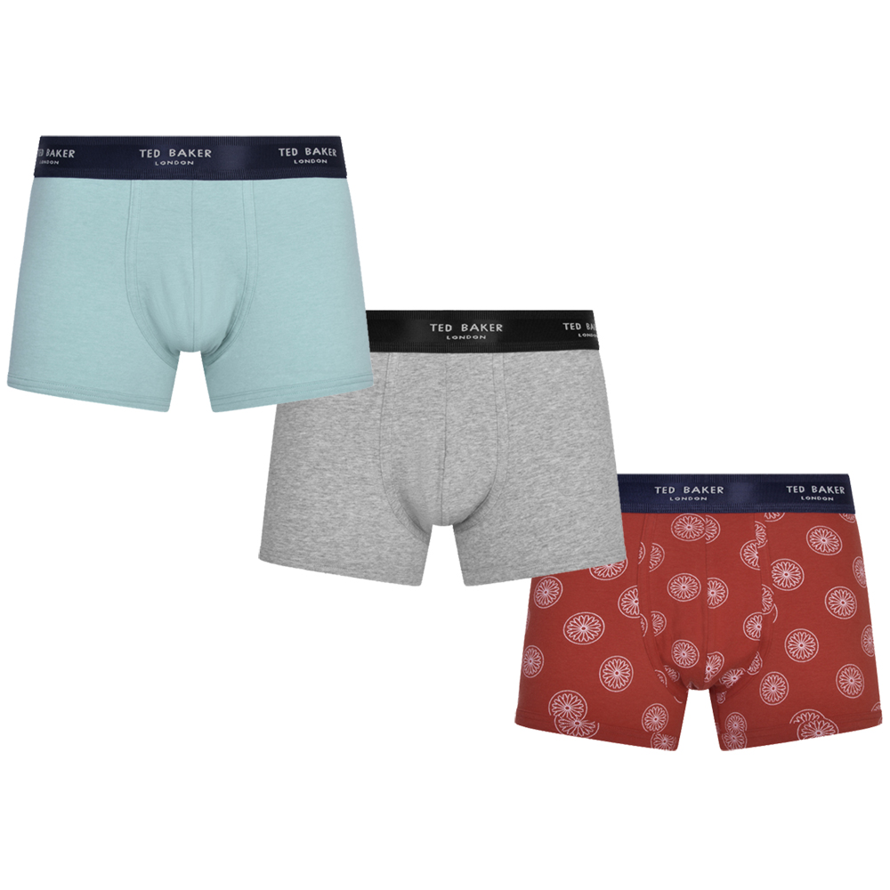 Ted Baker Mens 3 Pack Breathable Cotton Fashion Boxer Shorts Small- Waist 28-30’, (72-77cm)