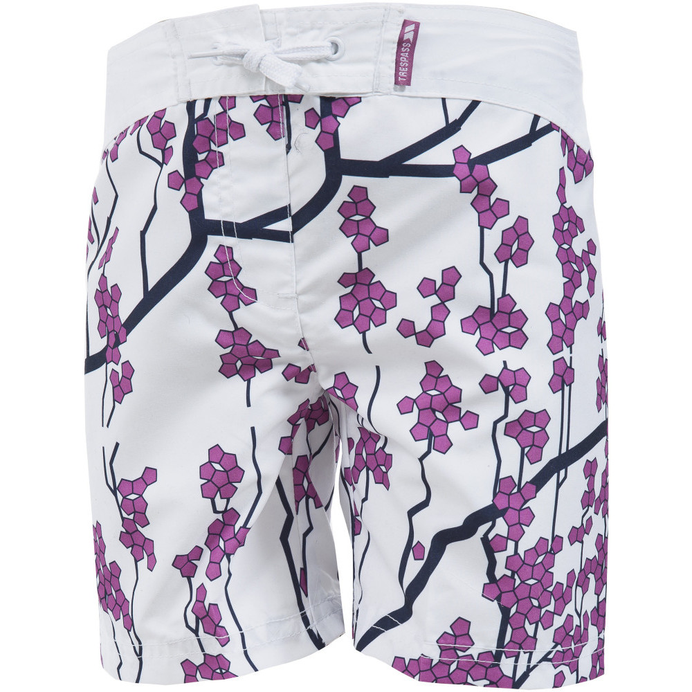 Trespass Girls Mabel Print Pattern Mid Length Summer Casual Shorts 3-4 years - Waist 21' (53cm)  Ins
