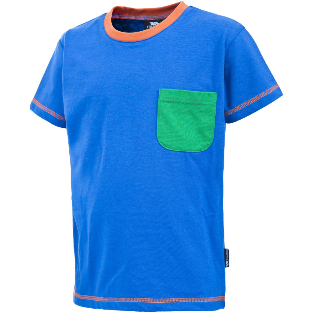 Trespass Boys Baylor Short Sleeve Contrast Colour T Shirt 9-10 years - Height 55'  Chest 28' (71cm)