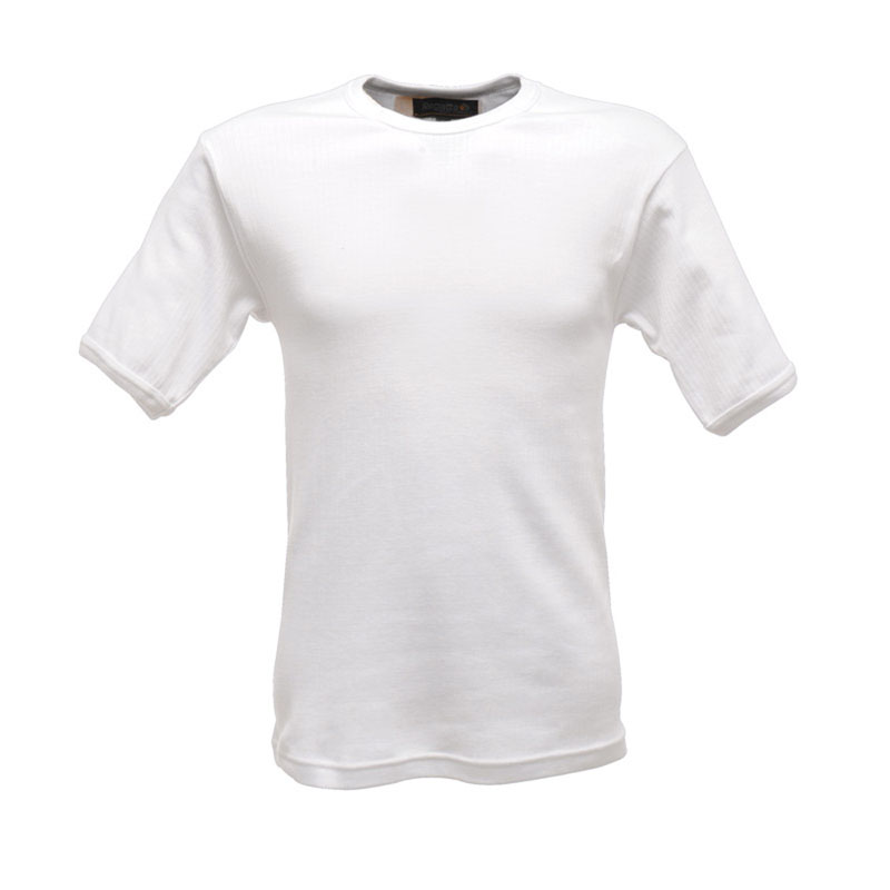 Regatta Mens Short Sleeved Thermal Baselayer Vest T Shirt White