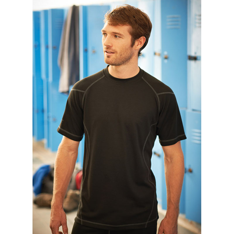 Regatta Mens Premium Short Sleeve Base Layer T Shirt Black
