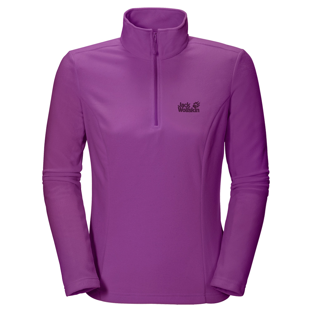 Jack Wolfskin Ladies Gecko Lightweight Fleece Jumper  Hyacinth