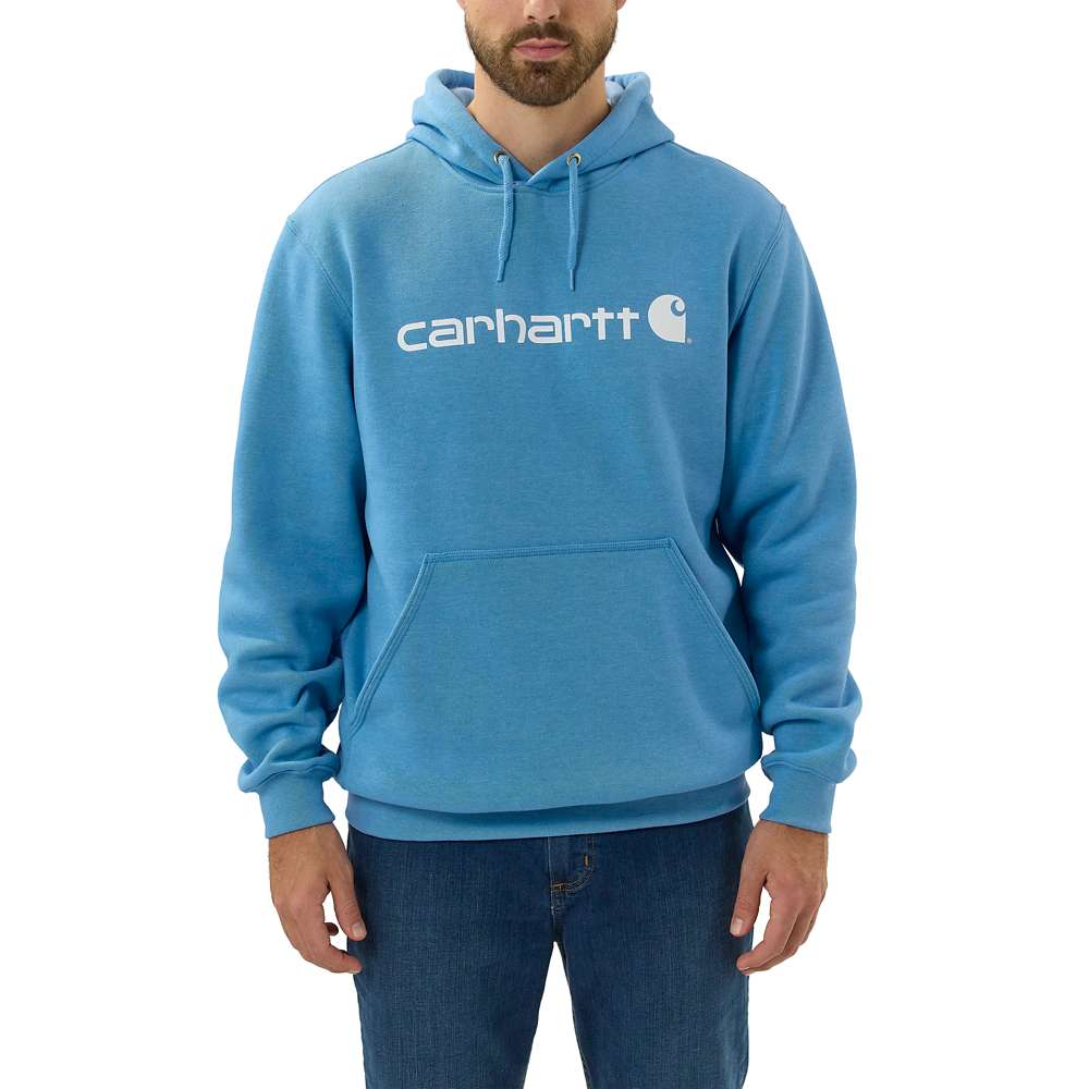 Carhartt Mens Stretchable Signature Logo Hooded Sweatshirt Top XS - Chest 30-32’ (76-81cm)