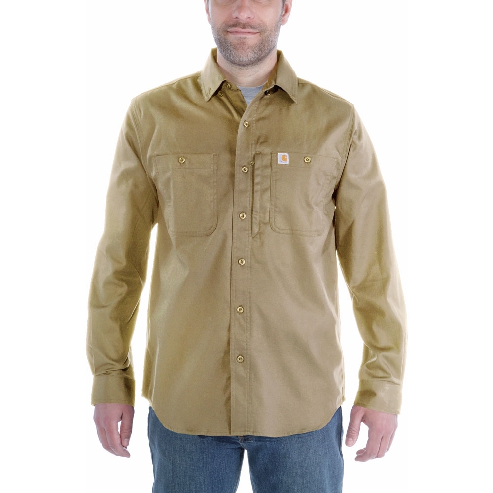 Carhartt Mens Rugged Prof Long Sleeve Button Work Shirt S - Chest 34-36’ (86-91cm)