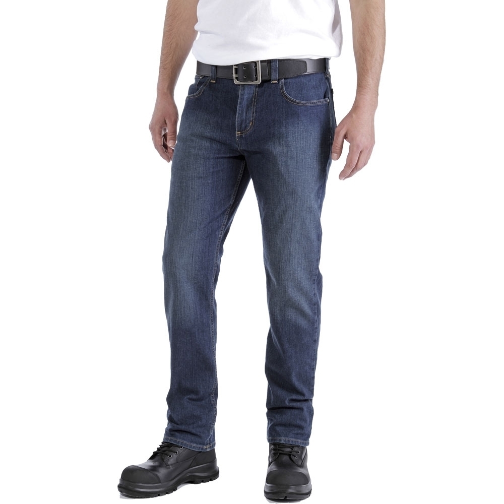 Carhartt Mens Rugged Flex Relaxed Straight Cut Denim Jeans Waist 34’ (86cm), Inside Leg 36’ (91cm)