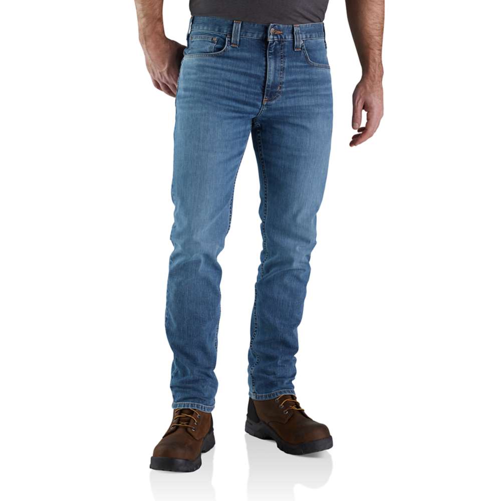 Carhartt Mens Rugged Flex Straight Slim Tapered Denim Jeans Waist 34’ (86cm), Inside Leg 34’ (86cm)