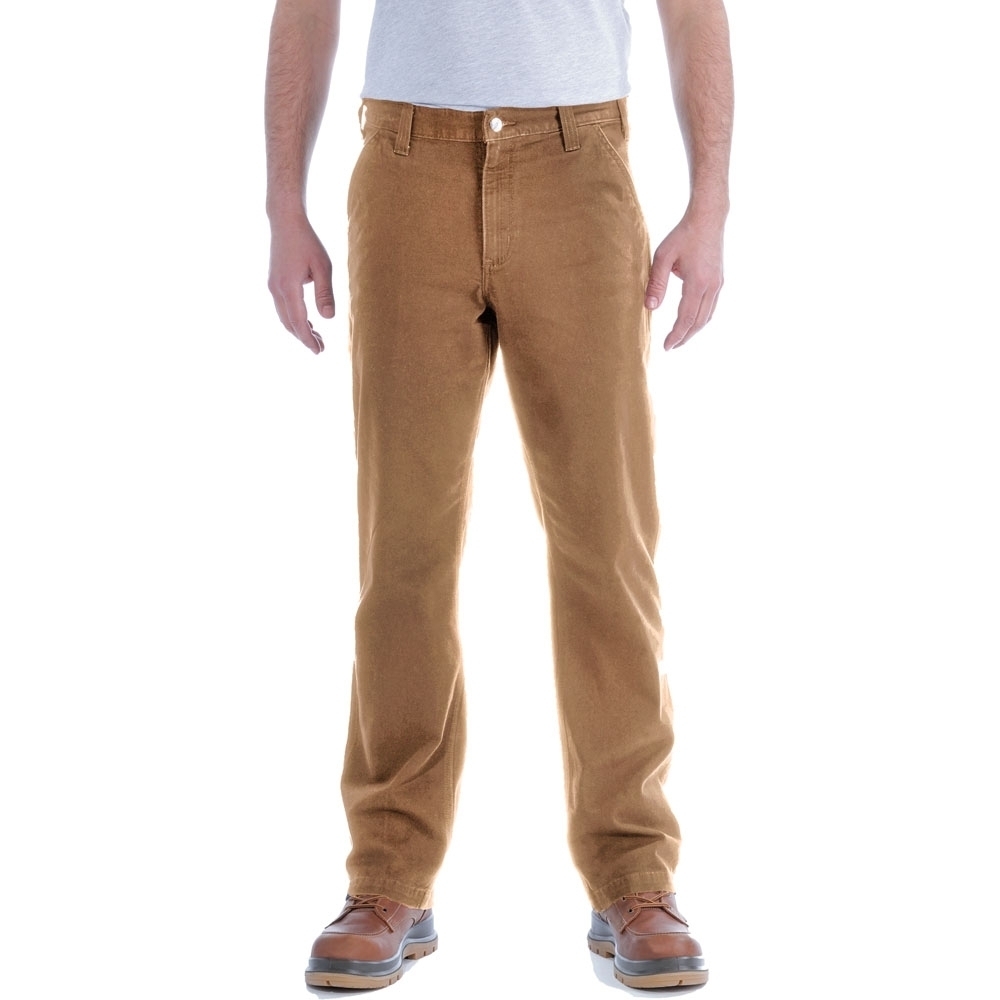 Carhartt Mens Stretch Duck Dungaree Rugged Chino Trousers Waist 38’ (97cm), Inside Leg 32’ (81cm)