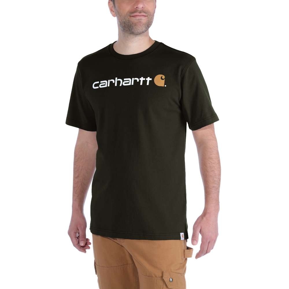 Carhartt Mens Core Logo Graphic Cotton Short Sleeve T-Shirt XS - Chest 30-32’ (76-81cm)