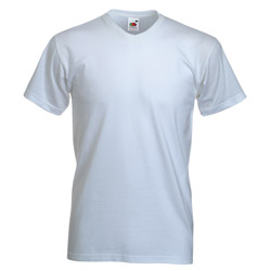 Fruit of the Loom High V-Neck Valueweight T Shirt